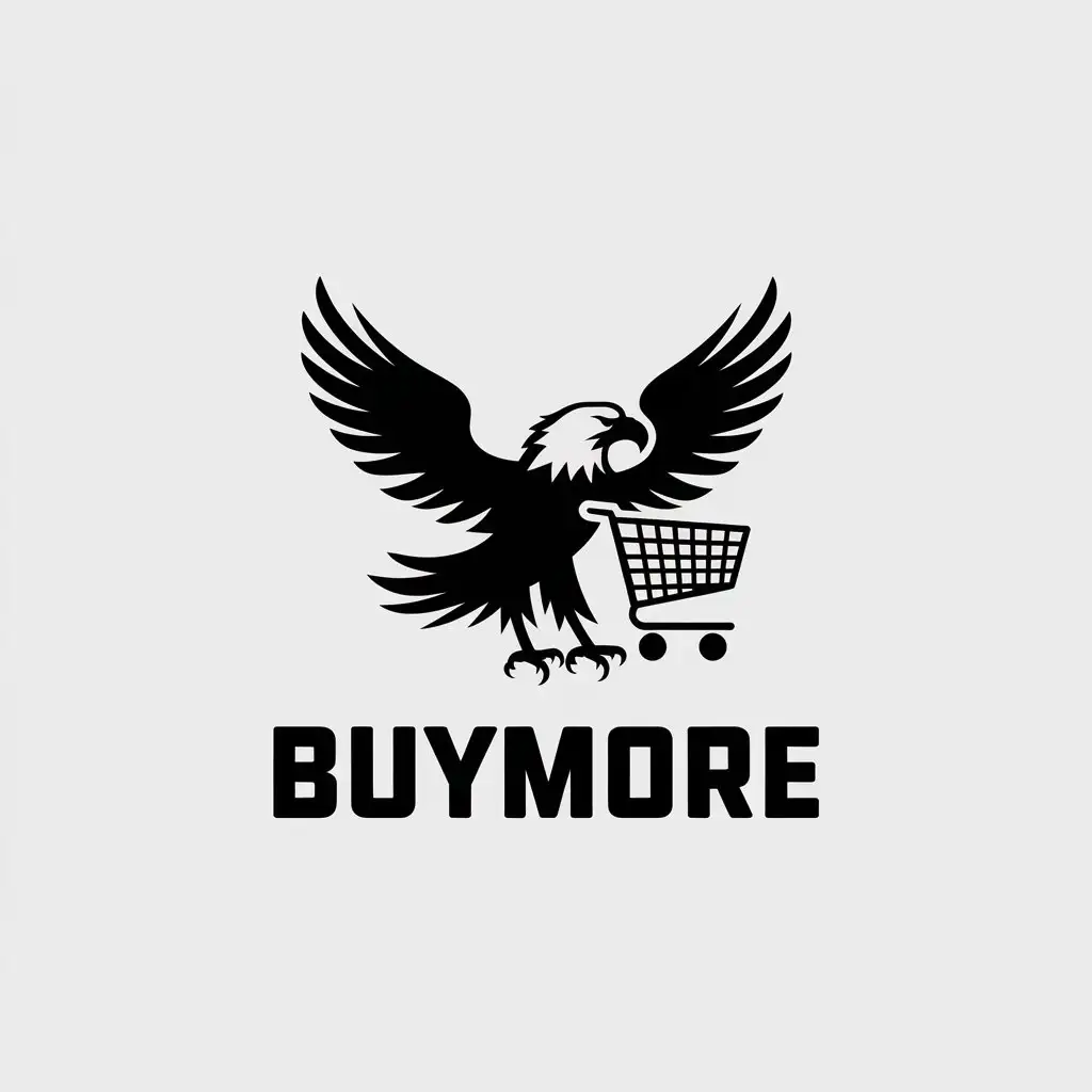 LOGO Design for BuyMore Eagle Symbol with Clear Background for a Modern Look