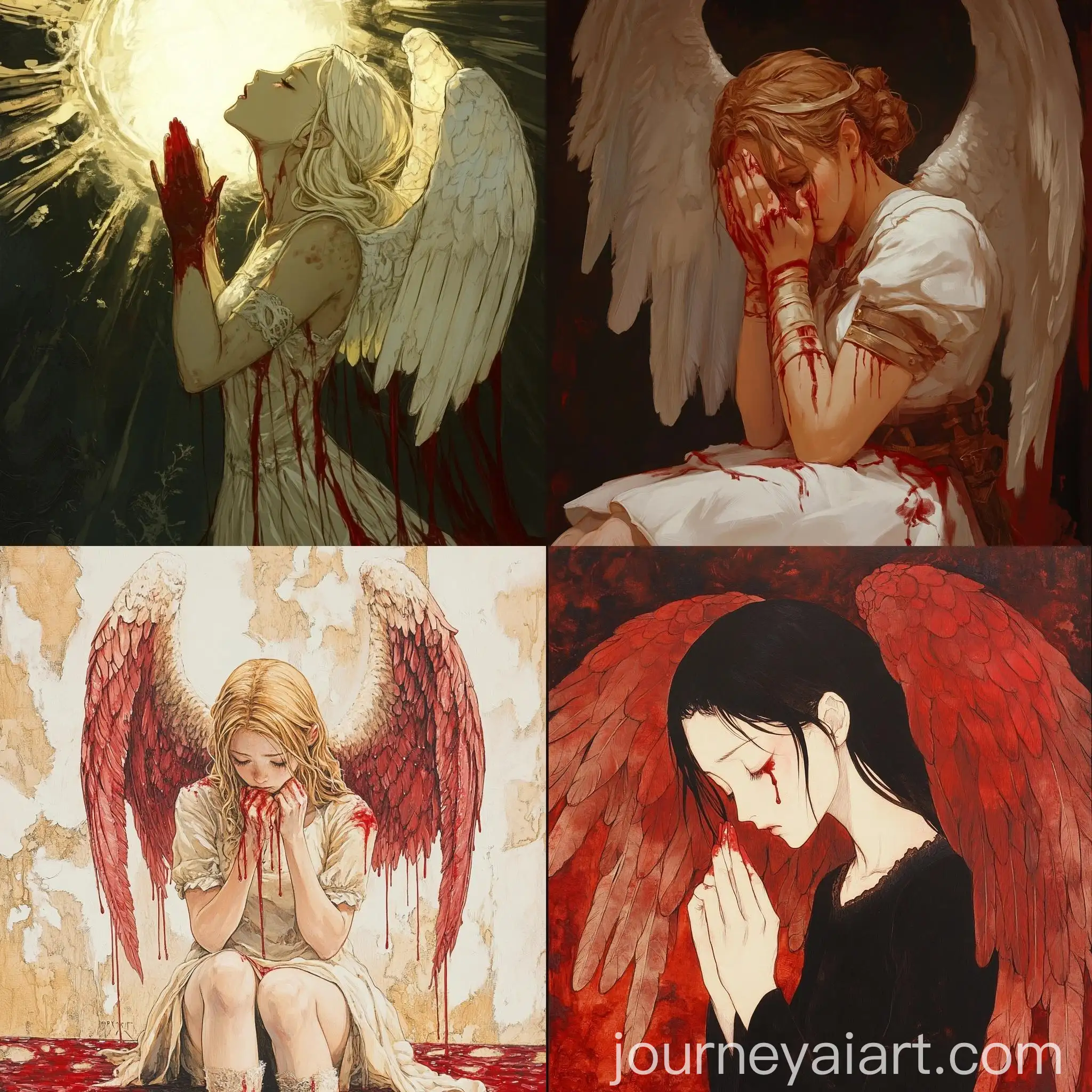 Angel-Woman-Crying-Blood-Studio-Ghibli-Style
