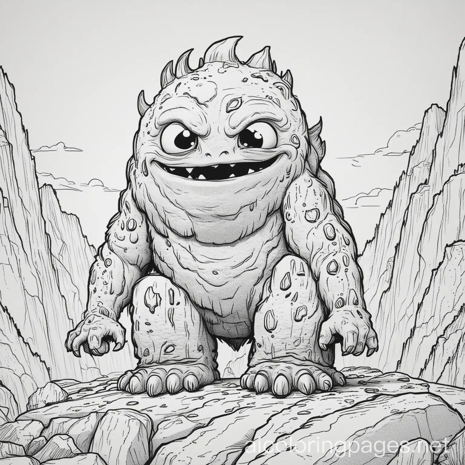 KidFriendly-Rock-Monster-Coloring-Page