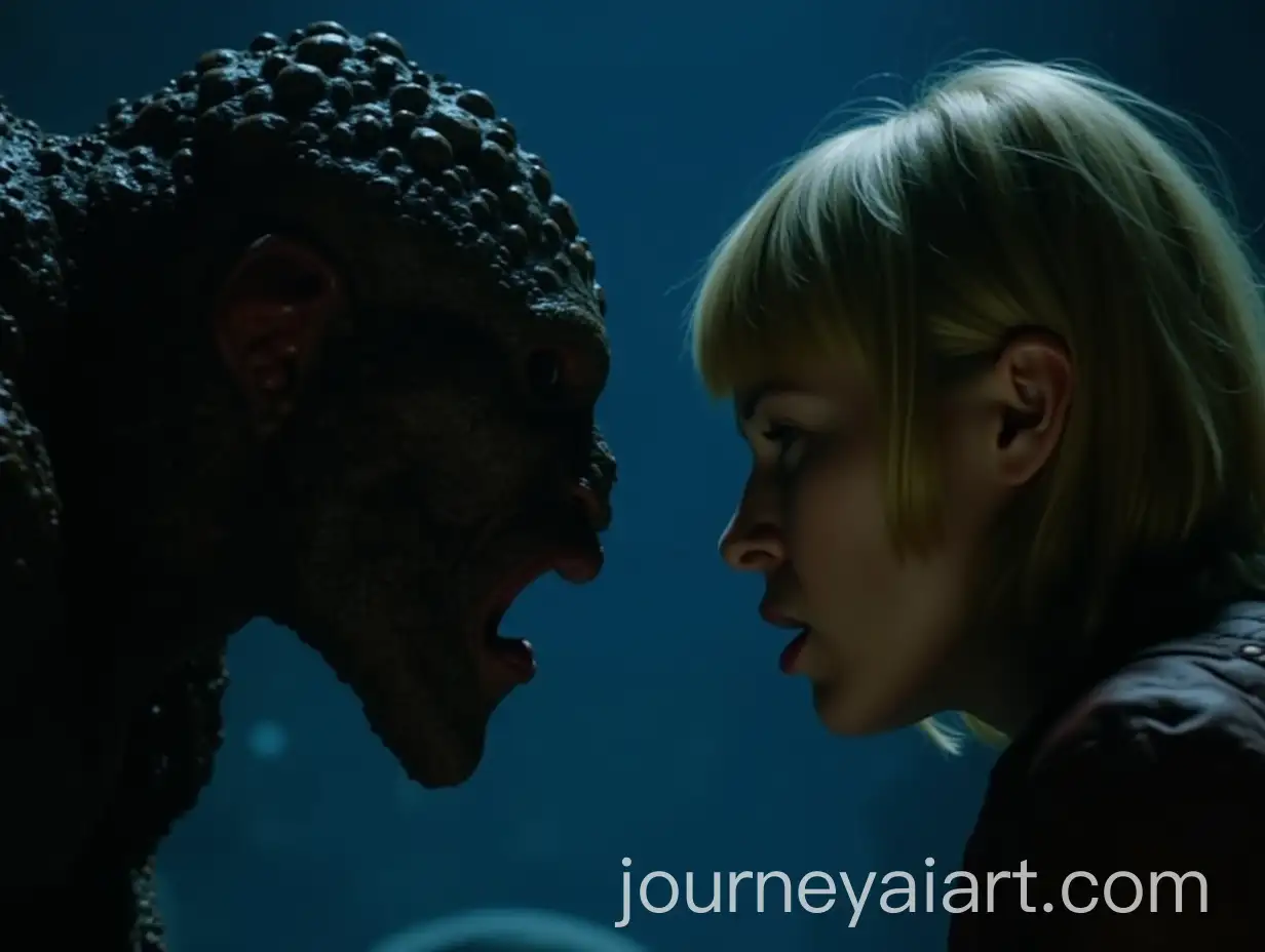 Intense-Confrontation-Between-Creature-and-Human-in-Dark-Underground-Setting