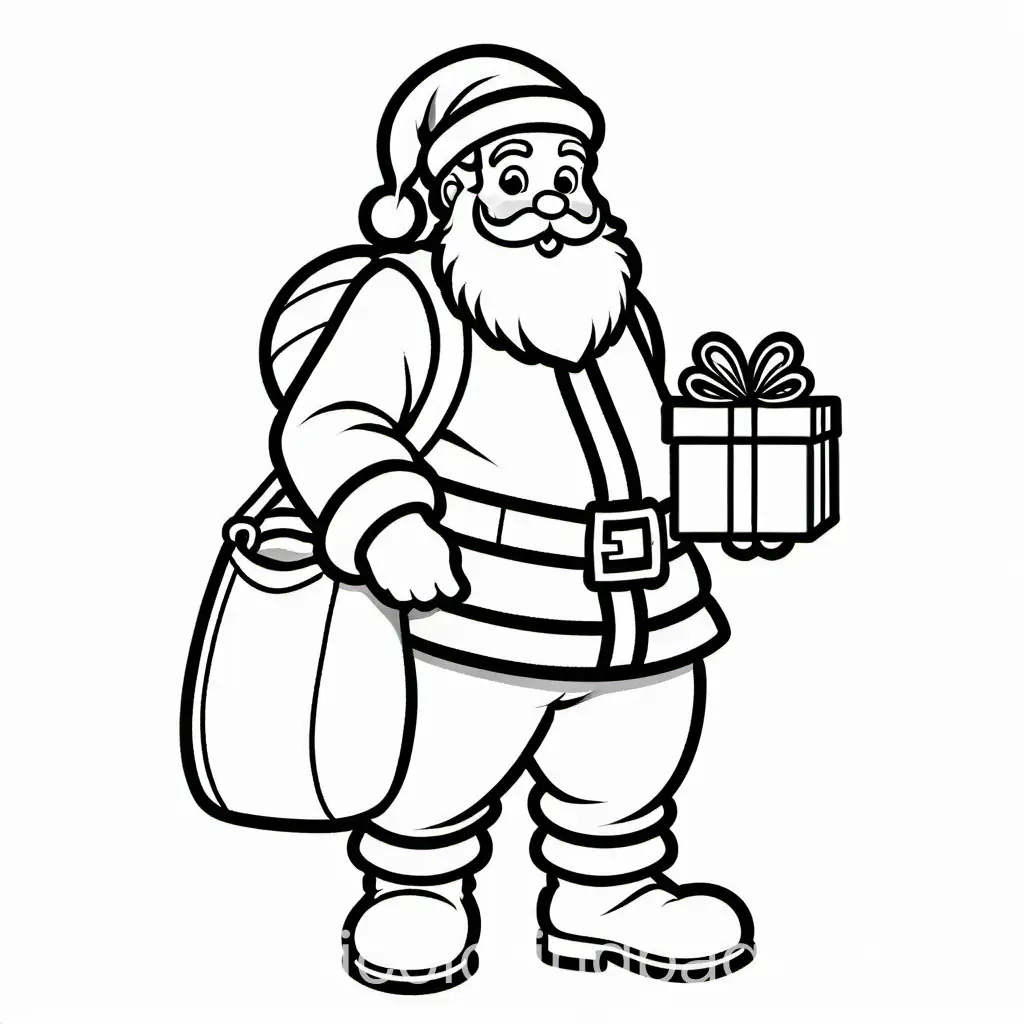 Santa-Claus-Carrying-a-Bag-of-Presents-Coloring-Page-for-Kids