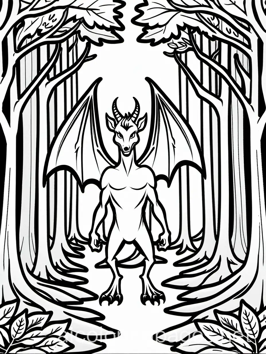 New-Jersey-Devil-Coloring-Page-with-Simplicity-and-Ample-White-Space