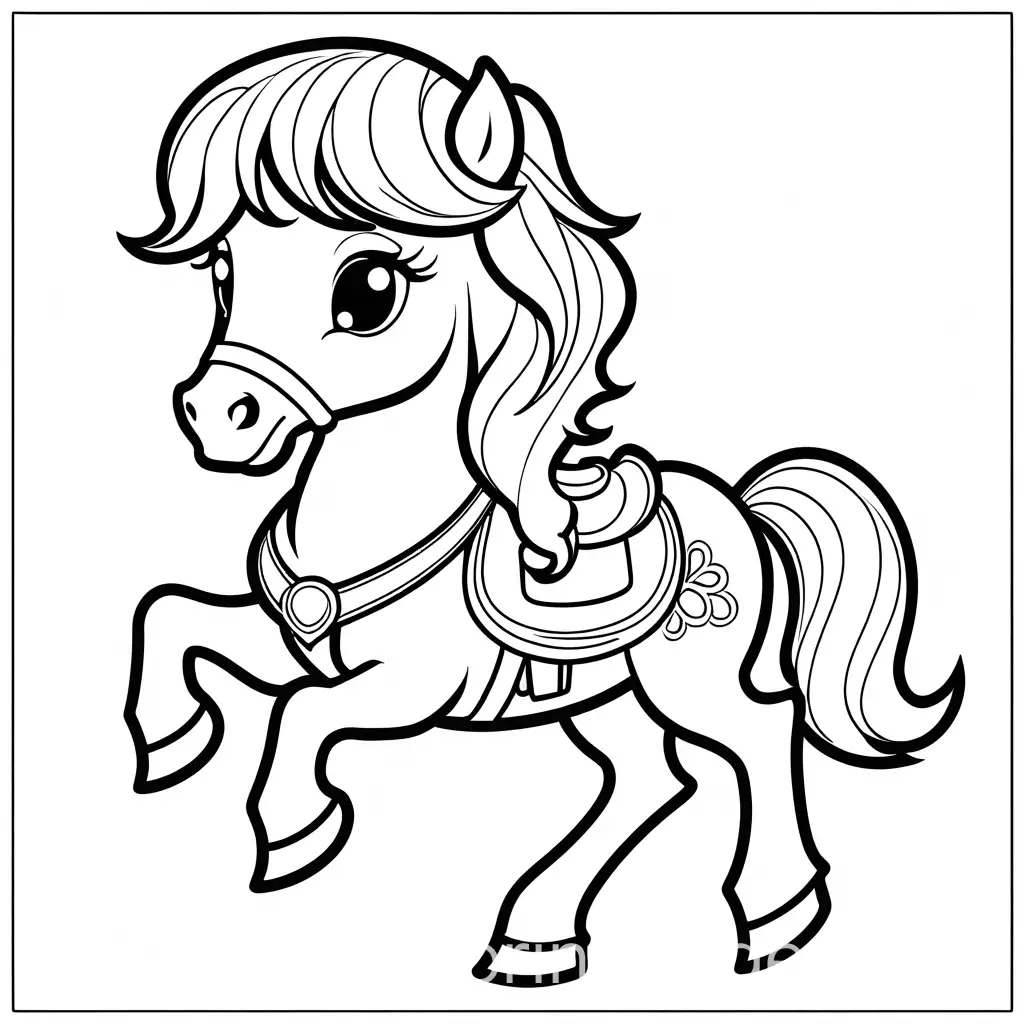 Chibi-Anime-Princess-Riding-a-Horse-Coloring-Page