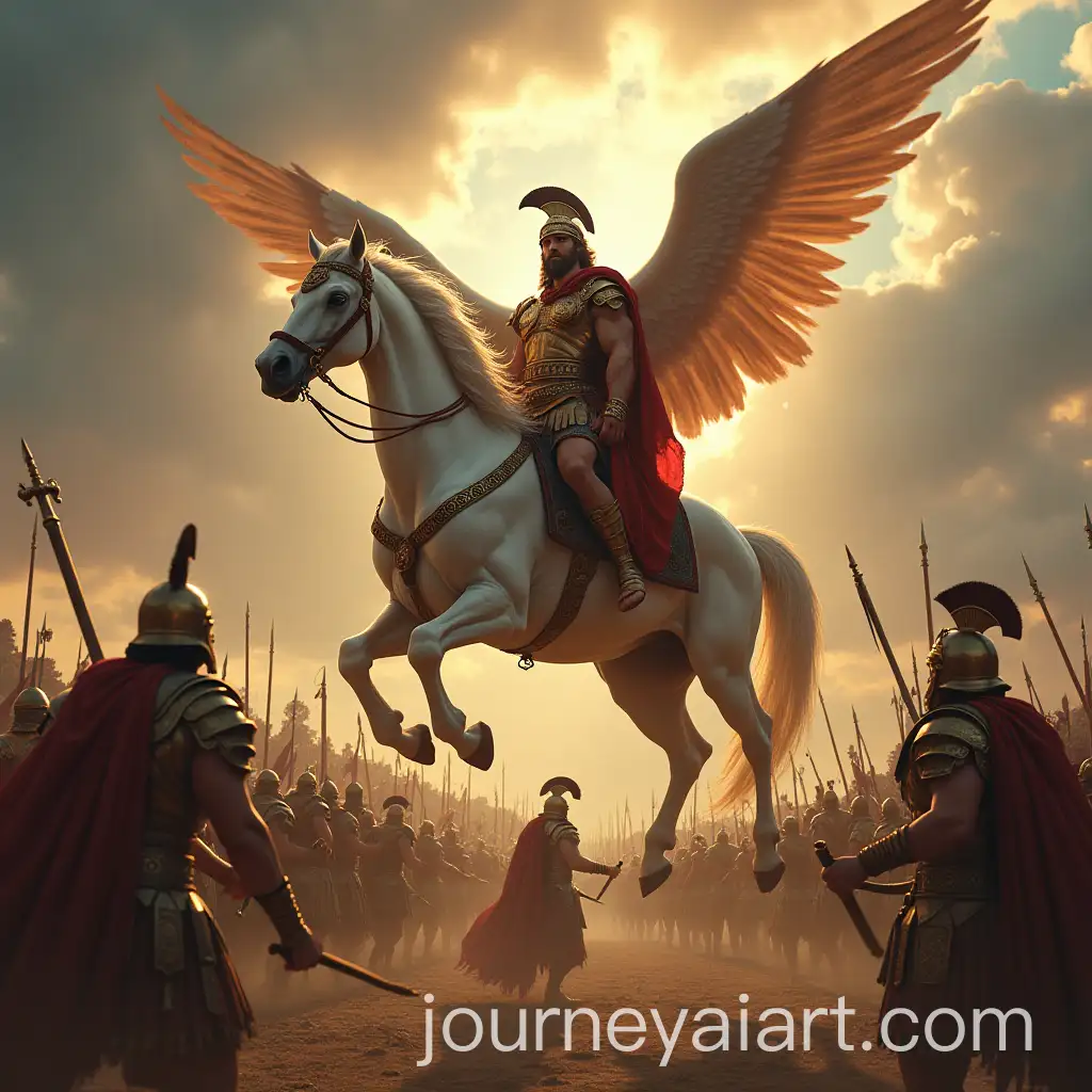 Ares-God-of-War-Leading-PegasusRiding-Warriors-to-Attack-Trojan-Army