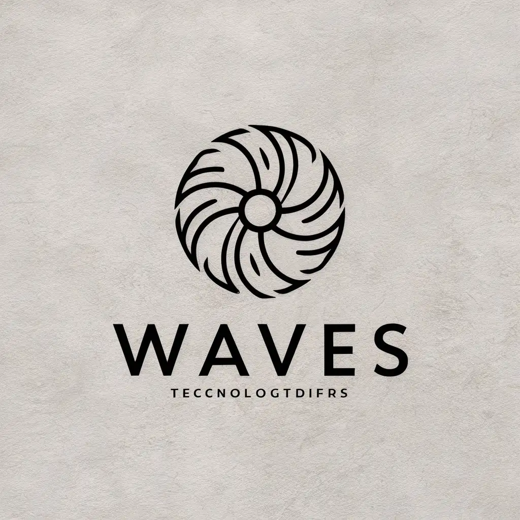 a vector logo design,with the text "waves", main symbol:flower,Moderate,be used in Technology industry,clear background