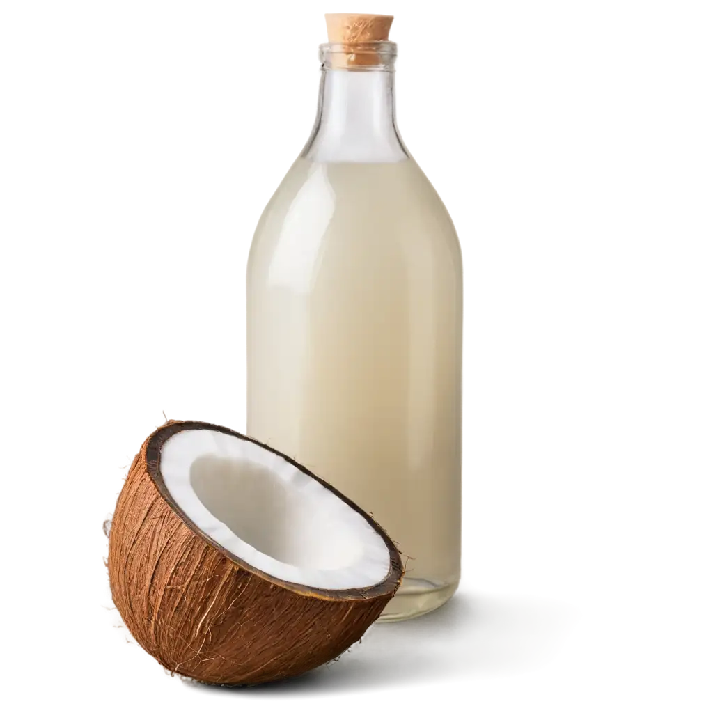 HighQuality-PNG-Image-of-Coconut-and-Coconut-Oil-Bottle-for-Various-Uses