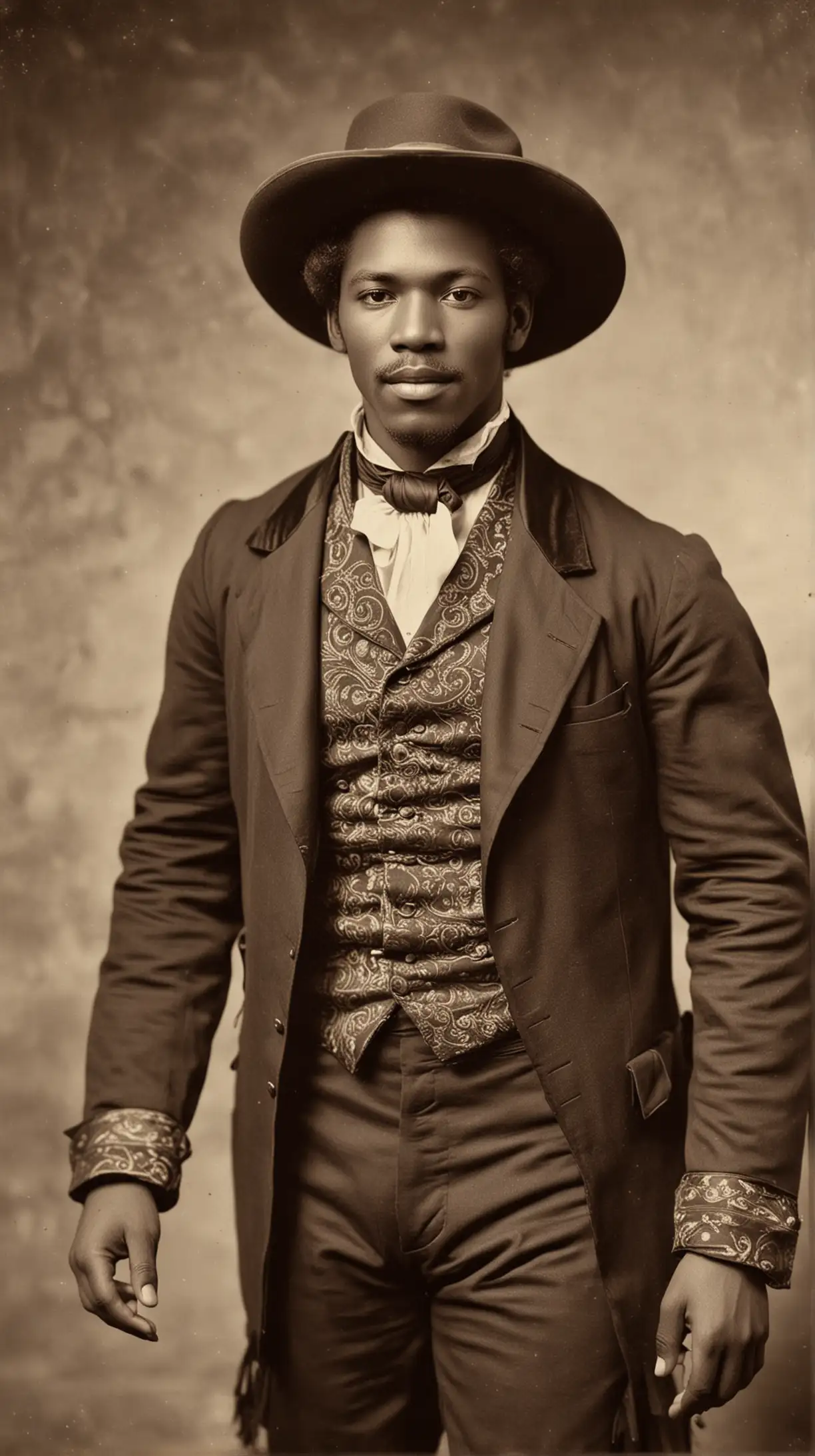 1800s Black handsome country singer