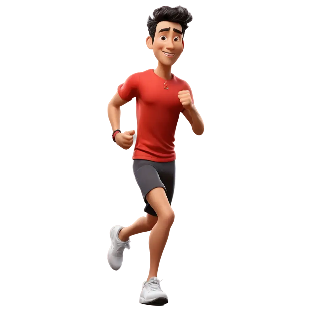 PNG-Image-of-a-3D-Caricatured-Indonesian-Marathon-Runner-in-Disney-Pixar-Style