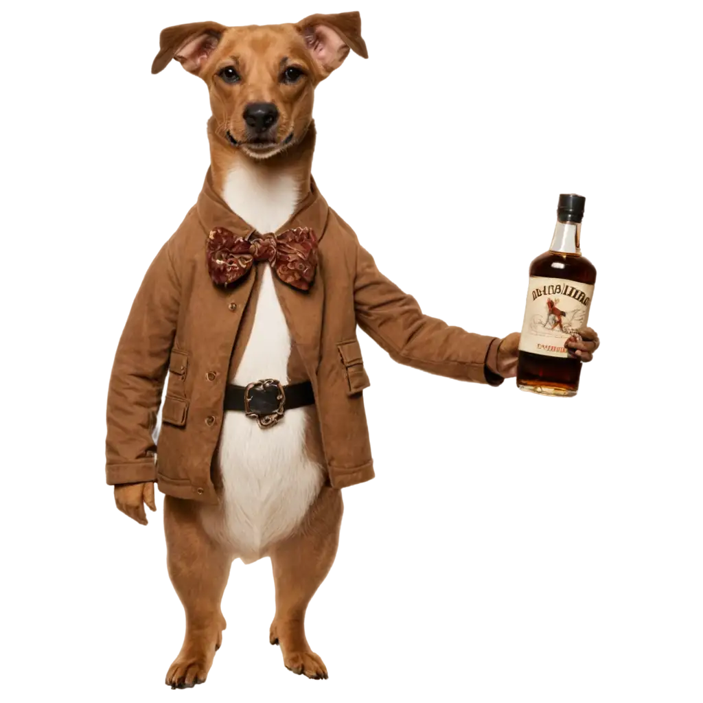 Whimsical-PNG-of-a-Dog-Holding-a-Rum-Bottle-Perfect-for-Fun-Illustrations