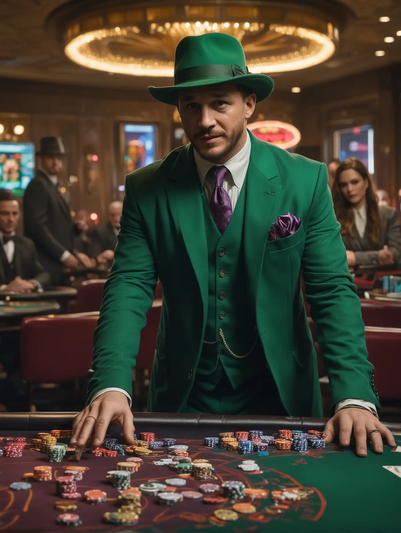 Tom-Hardy-as-the-Riddler-in-a-Casino-with-Flying-Poker-Chips