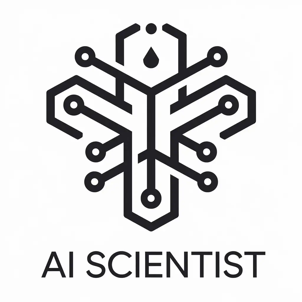 LOGO Design for Ai Scientist Majestic Technical Symbol Representing Technological Dominance