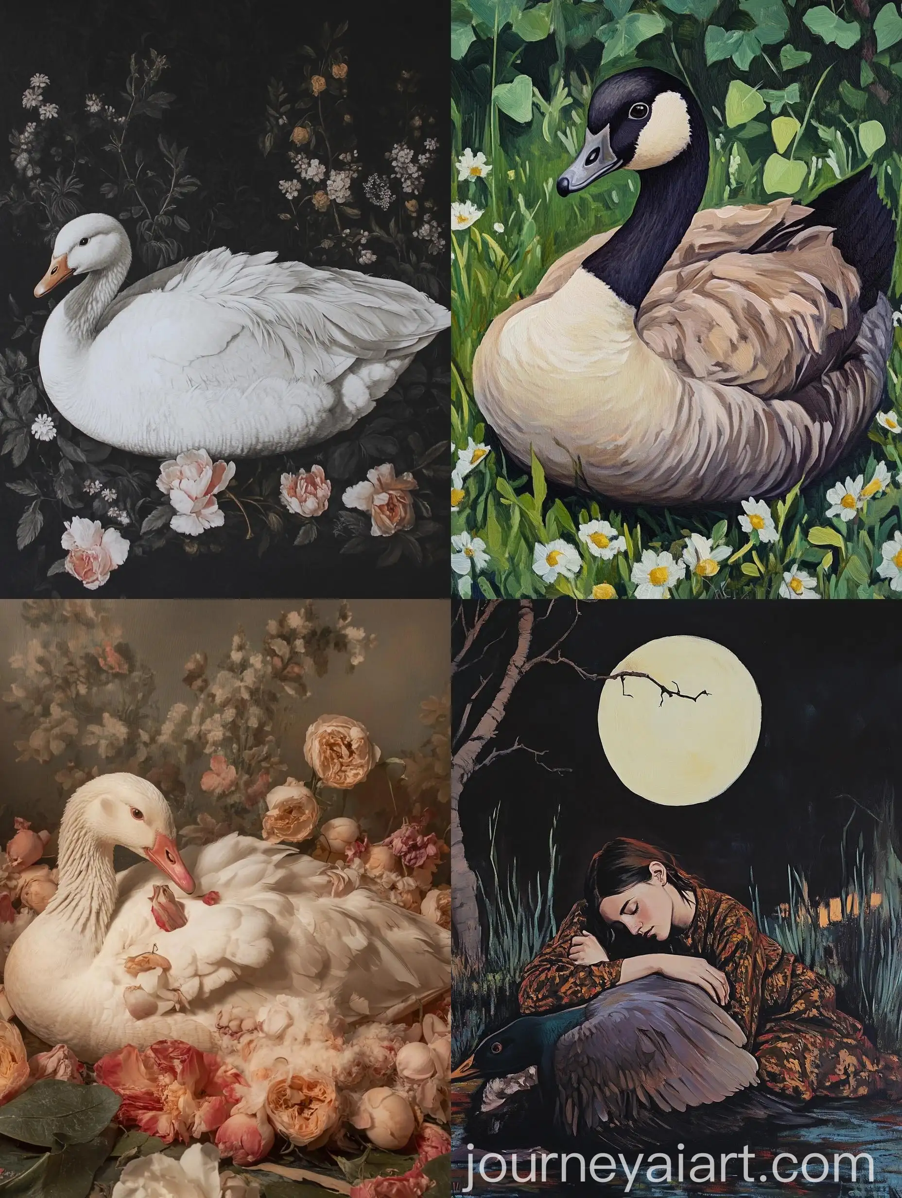 Goose-Nesting-Peacefully-in-Natural-Habitat