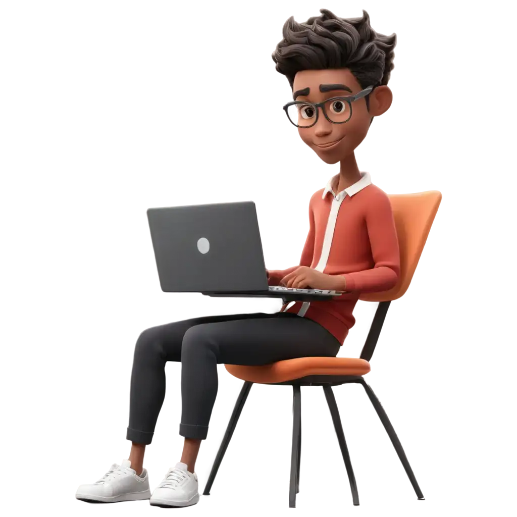 Modern-Animation-Person-Sitting-Facing-Computer-in-HighQuality-PNG-Format