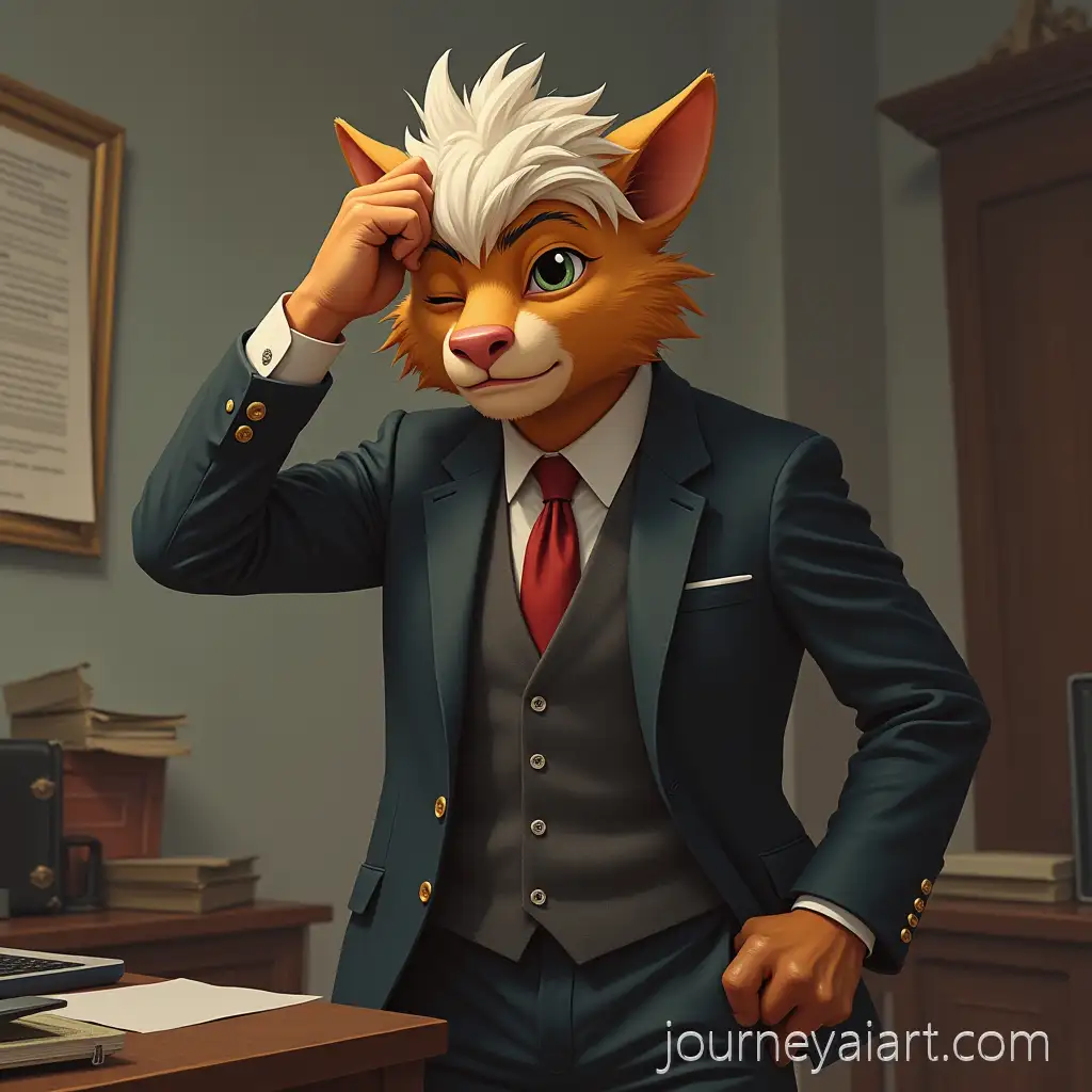 Character-in-Despair-Wondering-About-Missing-Tilting-Pemmes-in-Front-of-Form