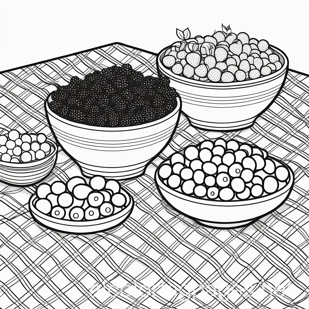 Mixed-Berries-Picnic-Mat-Coloring-Page