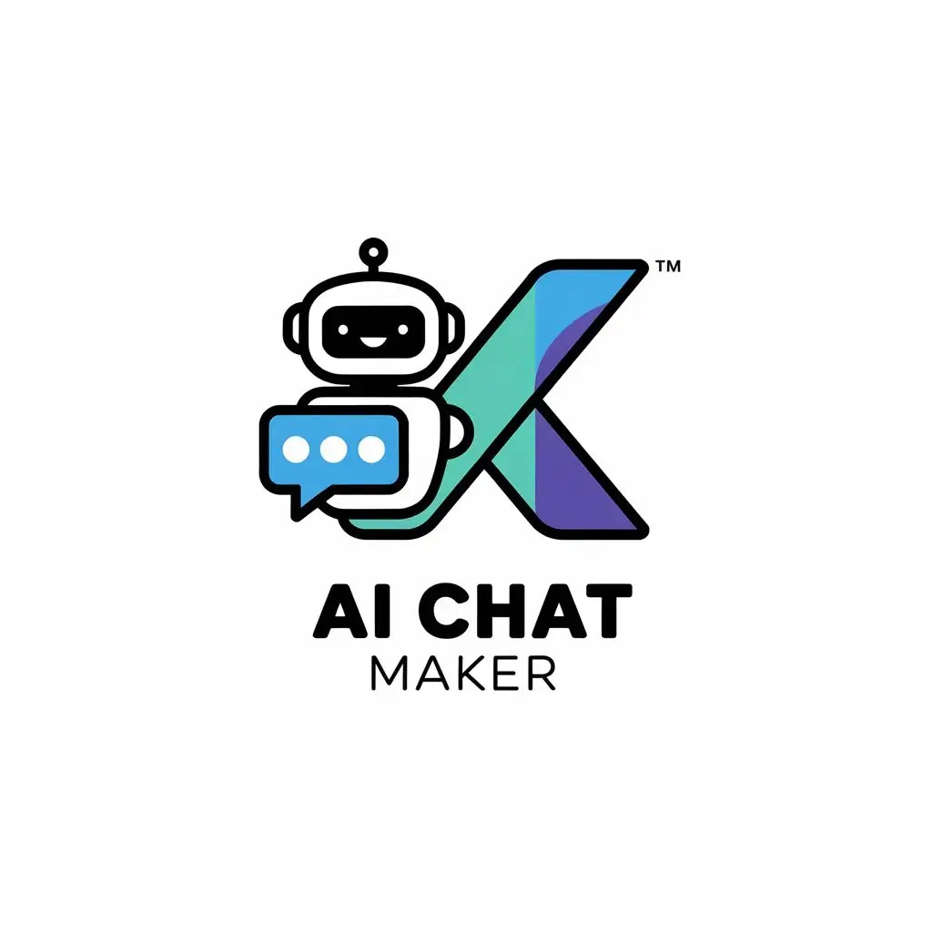 LOGO Design for AI Chat Maker Minimalist K Symbol for Finance Industry with Clear Background