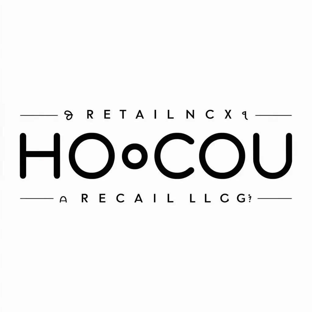 a logo design,with the text "hoocoou", main symbol:hoocoou,Minimalistic,be used in Retail industry,clear background