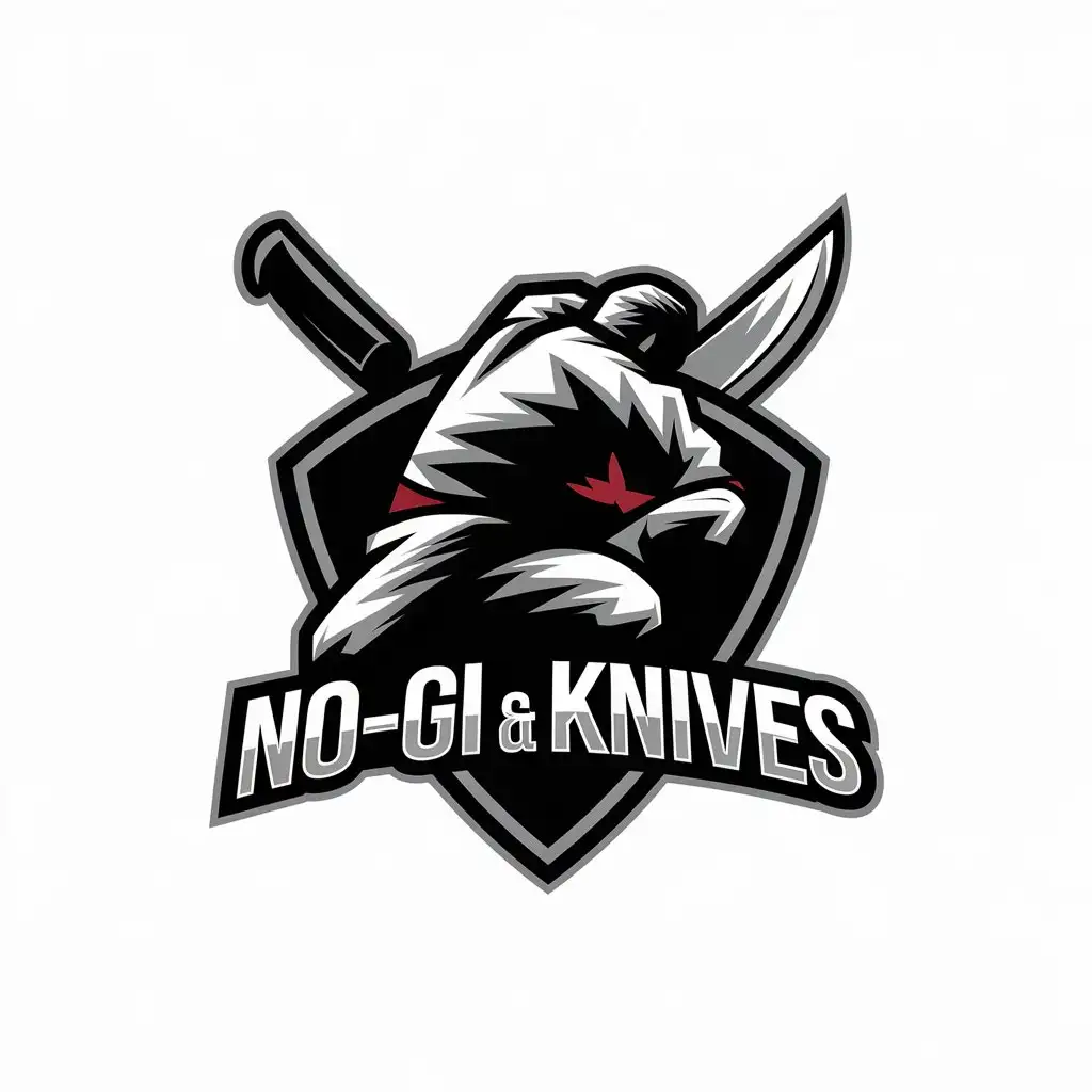 LOGO Design for NoGi Knives Jiu Jitsu Grappling with Knife Background for Sports Fitness Industry