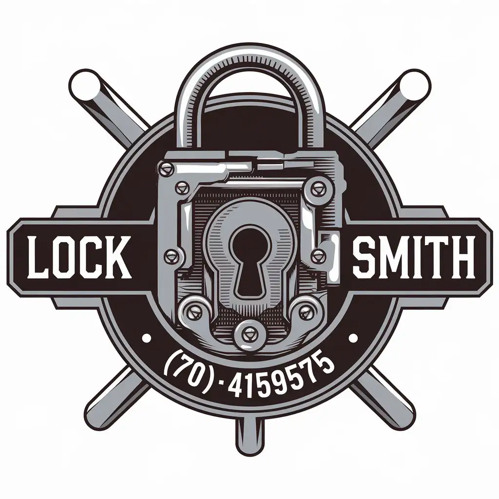 LOGO Design for Lock Smith Vector Logo Featuring Locks for Automotive Industry