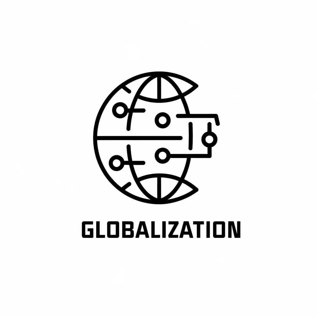 a vector logo design,with the text "Globalization", main symbol:Globalization,complex,be used in Technology industry,clear background