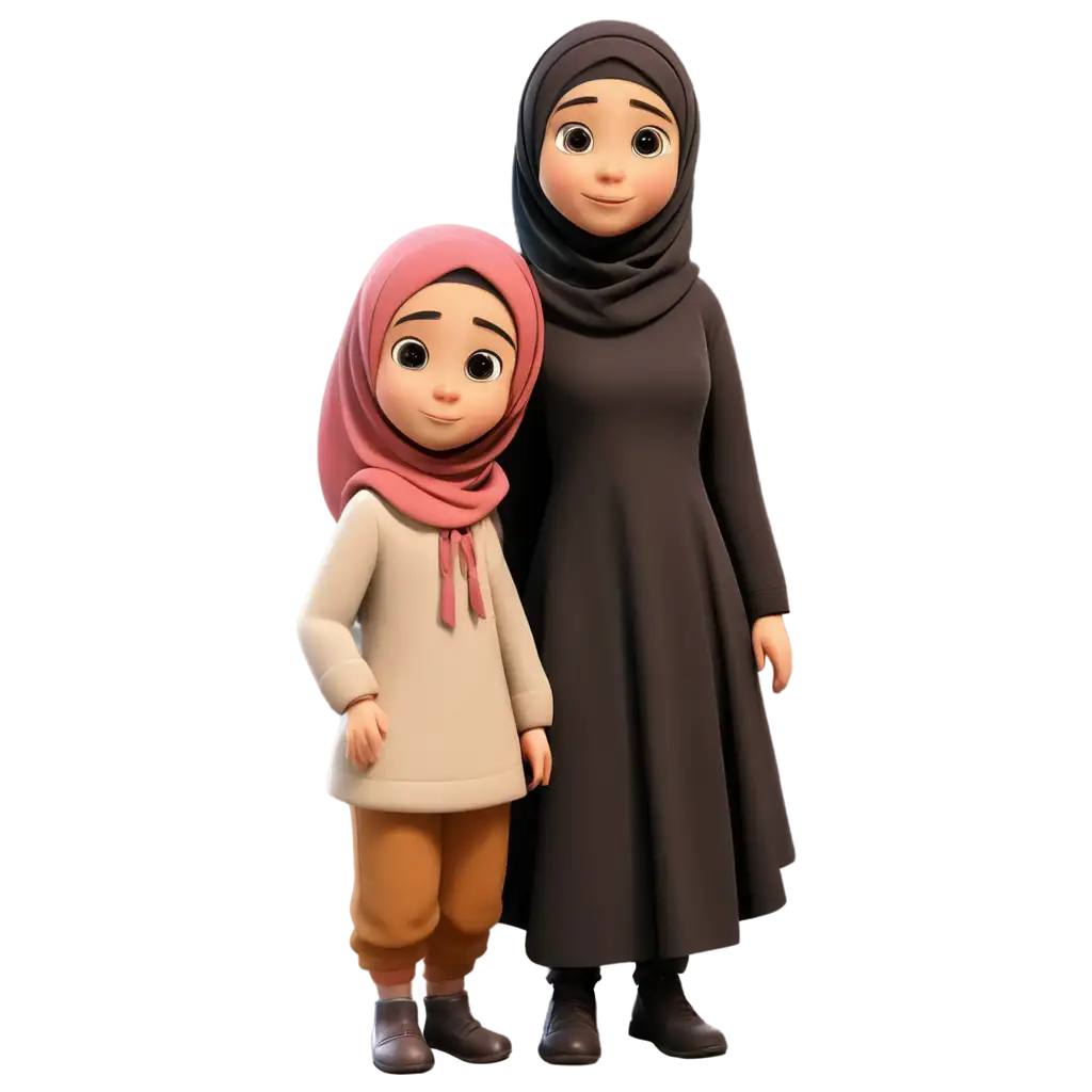 PNG-Cartoon-with-Hijab-Vibrant-and-Inclusive-Kids-Illustration