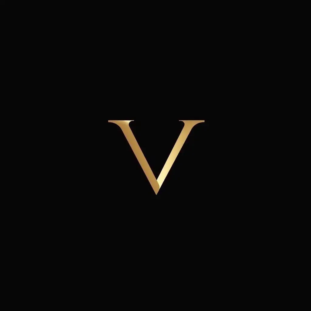 Design a luxury, modern, and minimalist logo for 'VÆRA ᴀɢᴇɴCY' with the slogan 'Rise Up.' The logo should feature a custom, elegant 'V' monogram as the primary symbol, seamlessly integrated with the brand name. The ‘V’ should have a sleek, big, geometric, or slightly abstract design, symbolizing power, exclusivity, and upward movement—representing the agency’s growth-driven mission. Use a premium gold gradient effect on the monogram for a high-end, metallic feel, while keeping the brand name in a modern, luxurious serif or sans-serif typeface (such as Didot or Montserrat). The typography should be refined yet bold, exuding sophistication. The background should be deep black or dark navy to enhance the gold contrast, creating an elite and timeless aesthetic. The overall design must be minimalist, striking, and instantly recognizable, suitable for branding on digital platforms, business cards, and merchandise.