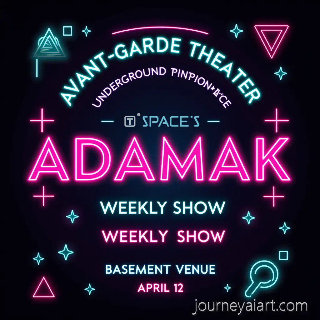 Neon-AvantGNeon-AvantGarde-Posterarde-Theater-Poster-for-Adamak-by-TSpace-Theater-Group