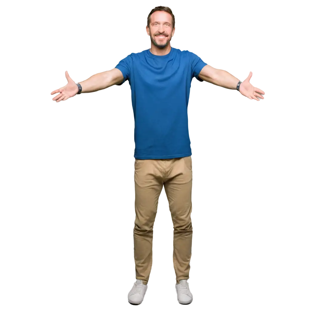 Create-a-Hyperrealistic-PNG-Image-of-a-Smiling-Man-in-Blue-Shirt-and-Casual-Shoes