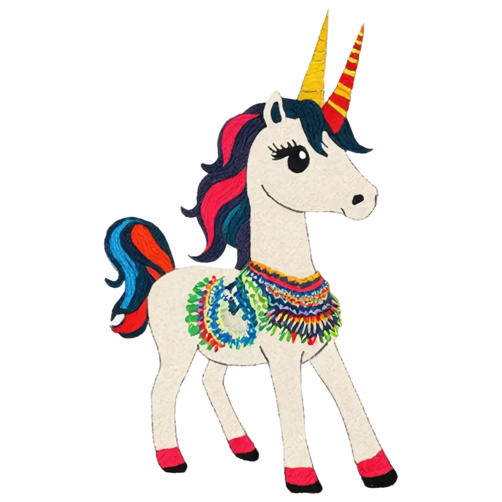 Whimsical-Unicorn-PNG-A-Colorful-Cartoon-Inspired-by-Handwoven-Guatemalan-Textiles