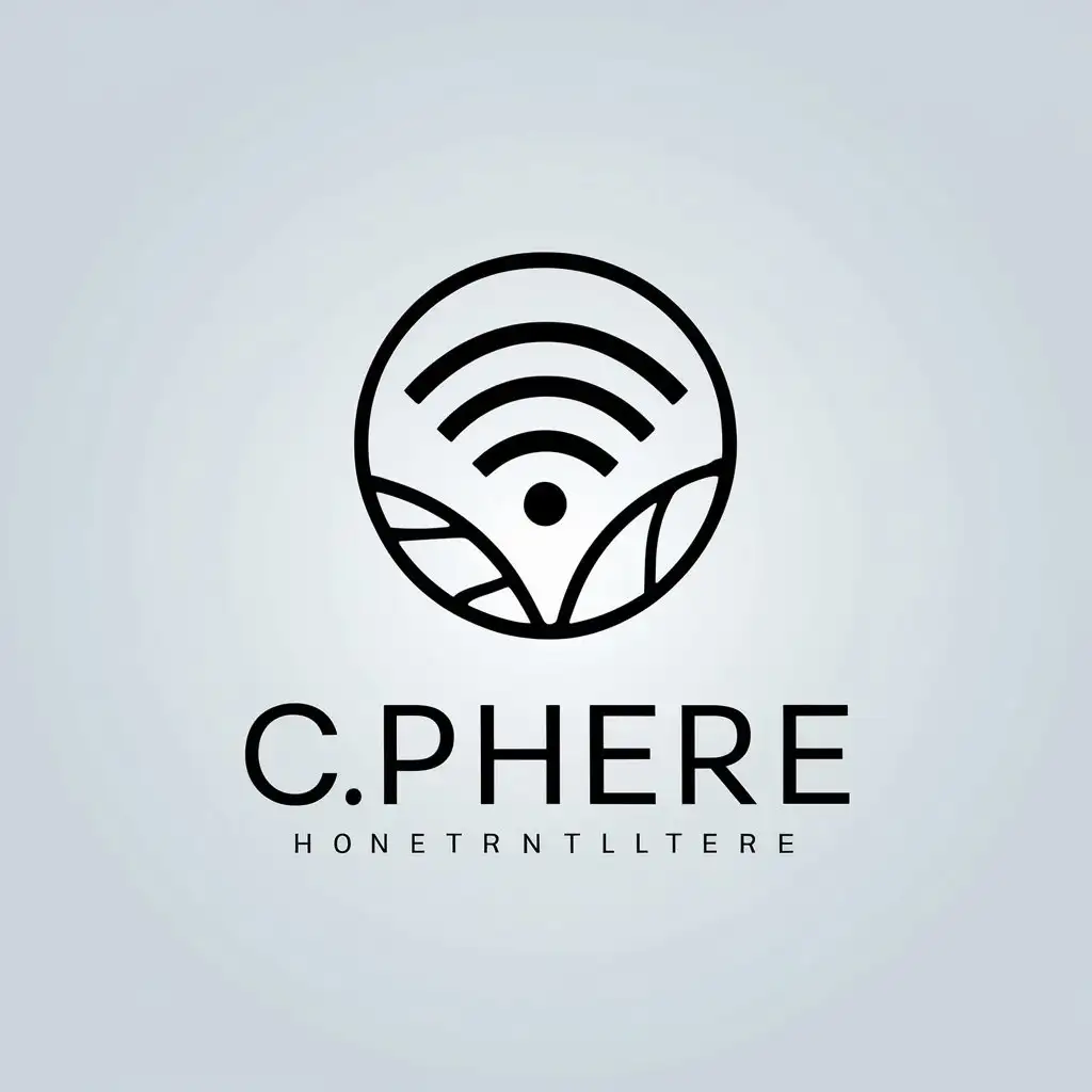 LOGO Design for CPHERE Minimalistic Internet TV WiFi Sphere Symbol