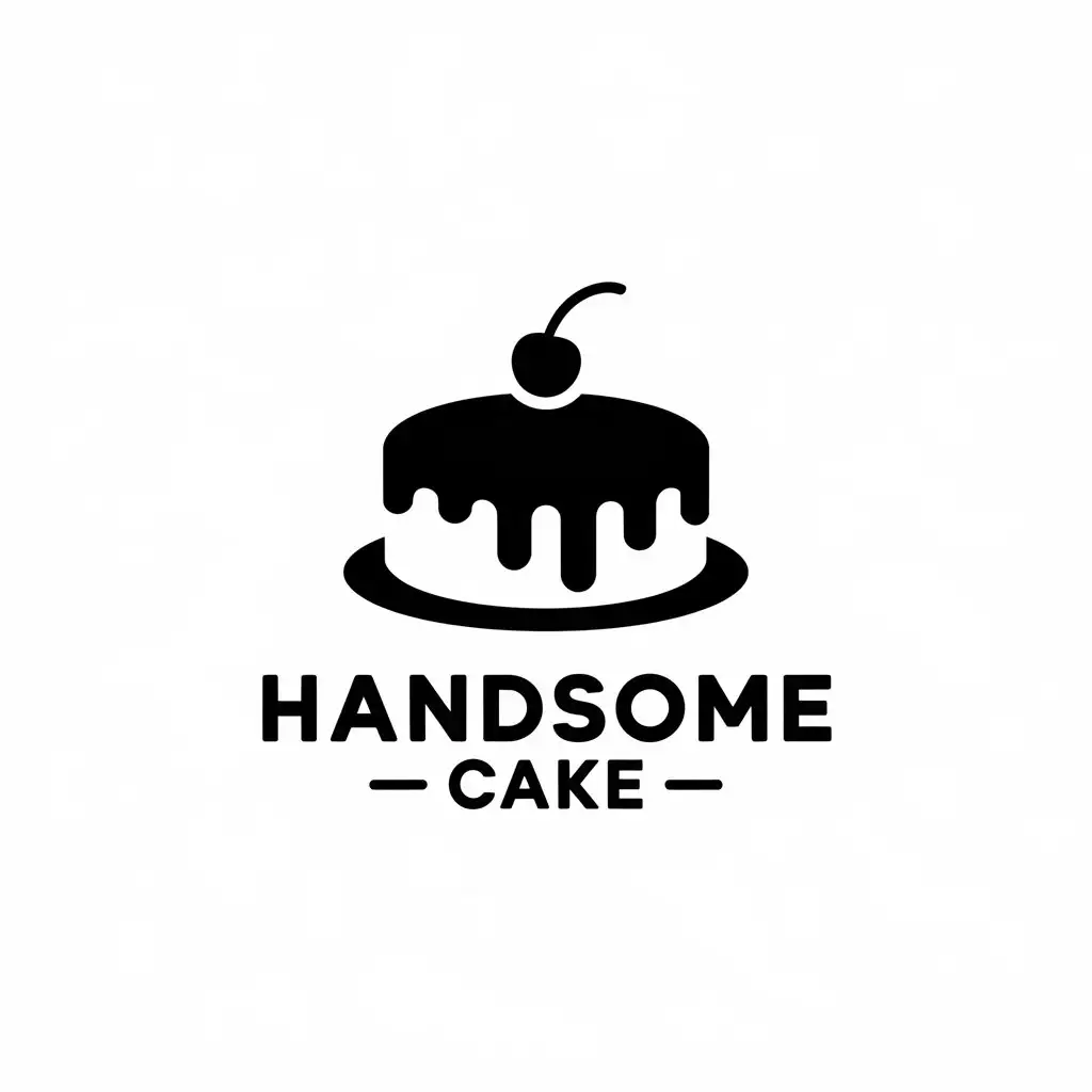 LOGO-Design-For-Handsome-Cake-Minimalistic-Cake-Symbol-for-Restaurant-Industry