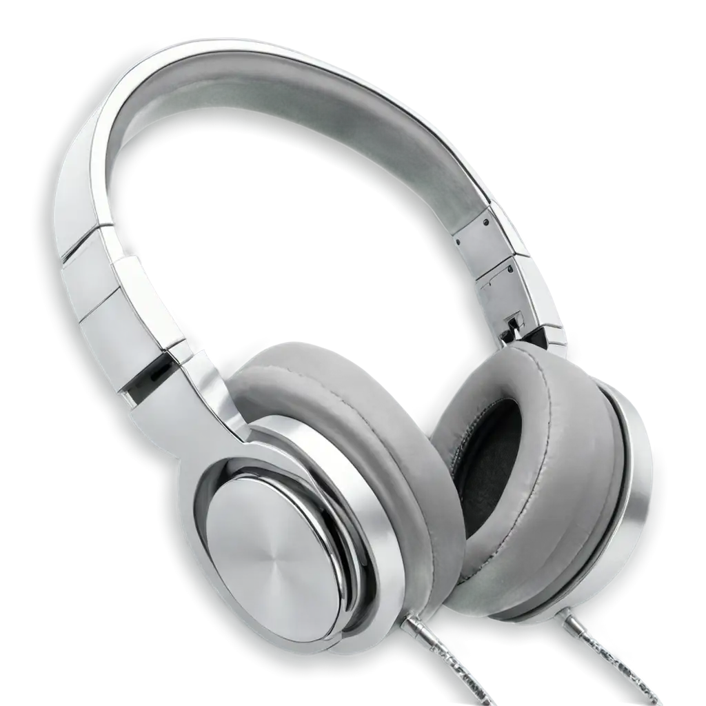 Modern-Silver-Headphone-PNG-Image-for-HighQuality-Digital-Use