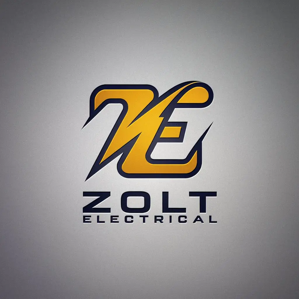 LOGO Design for Zolt Electrical Modern Vector Art with ZE Symbol and Clear Background