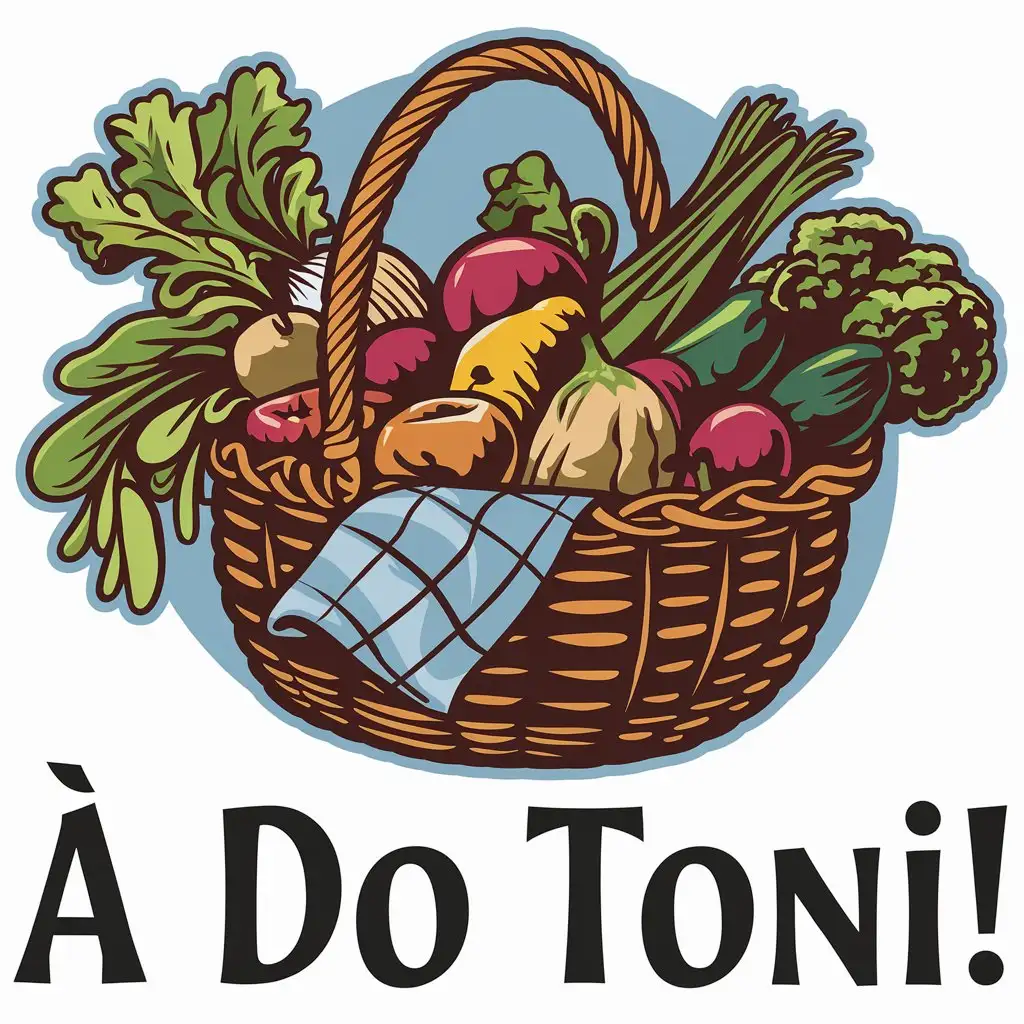 LOGO Design for do Toni Fresh Basket of Fruits Veggies with Black Typography