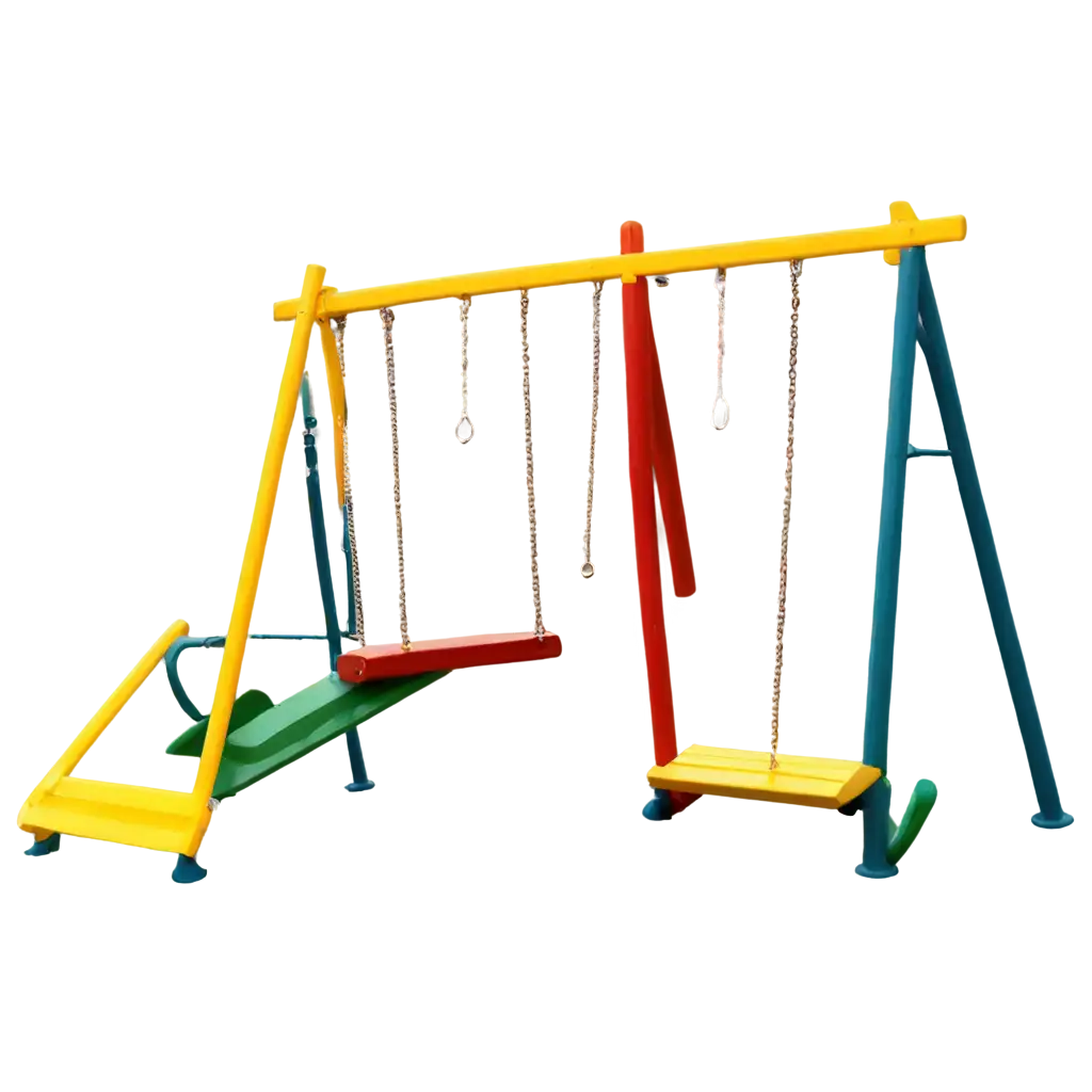 Vibrant-Playground-Equipment-PNG-Slide-Swing-and-SeeSaw-for-Your-Creative-Projects