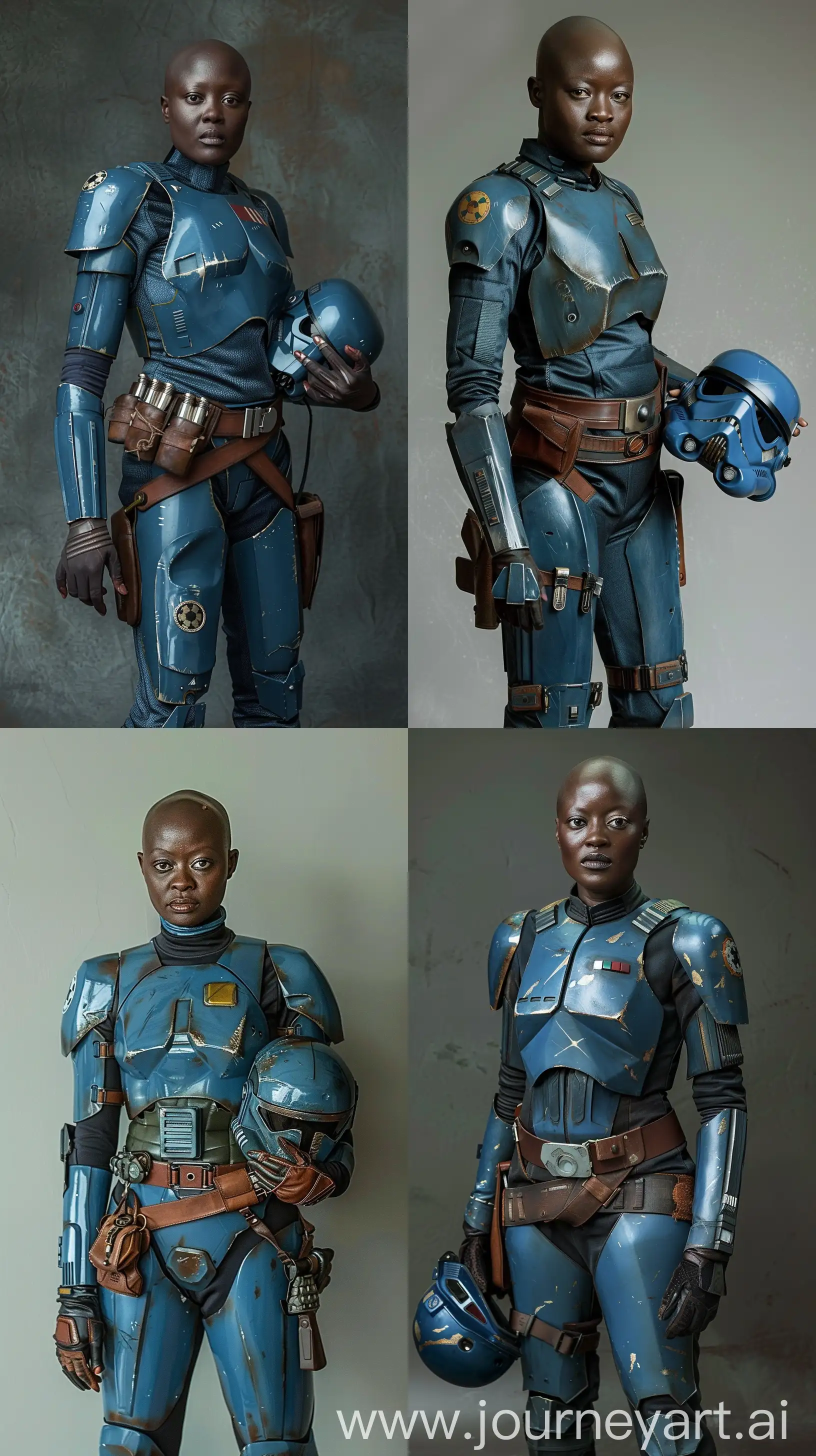 Bald-Lupita-Nyongo-in-Prussian-Blue-SciFi-Spacetrooper-Armor