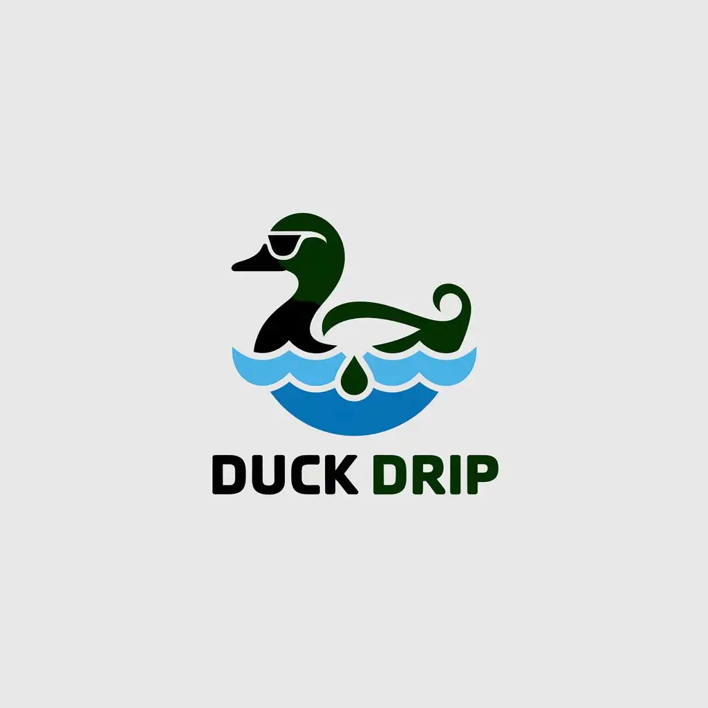 LOGO Design For Duck Drip Minimalistic Mallard Duck Vector Logo for Construction Industry