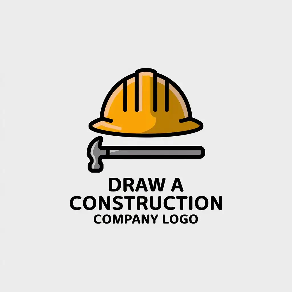 LOGO Design for Draw a Construction Company Minimalistic Construction Symbol with Clear Background