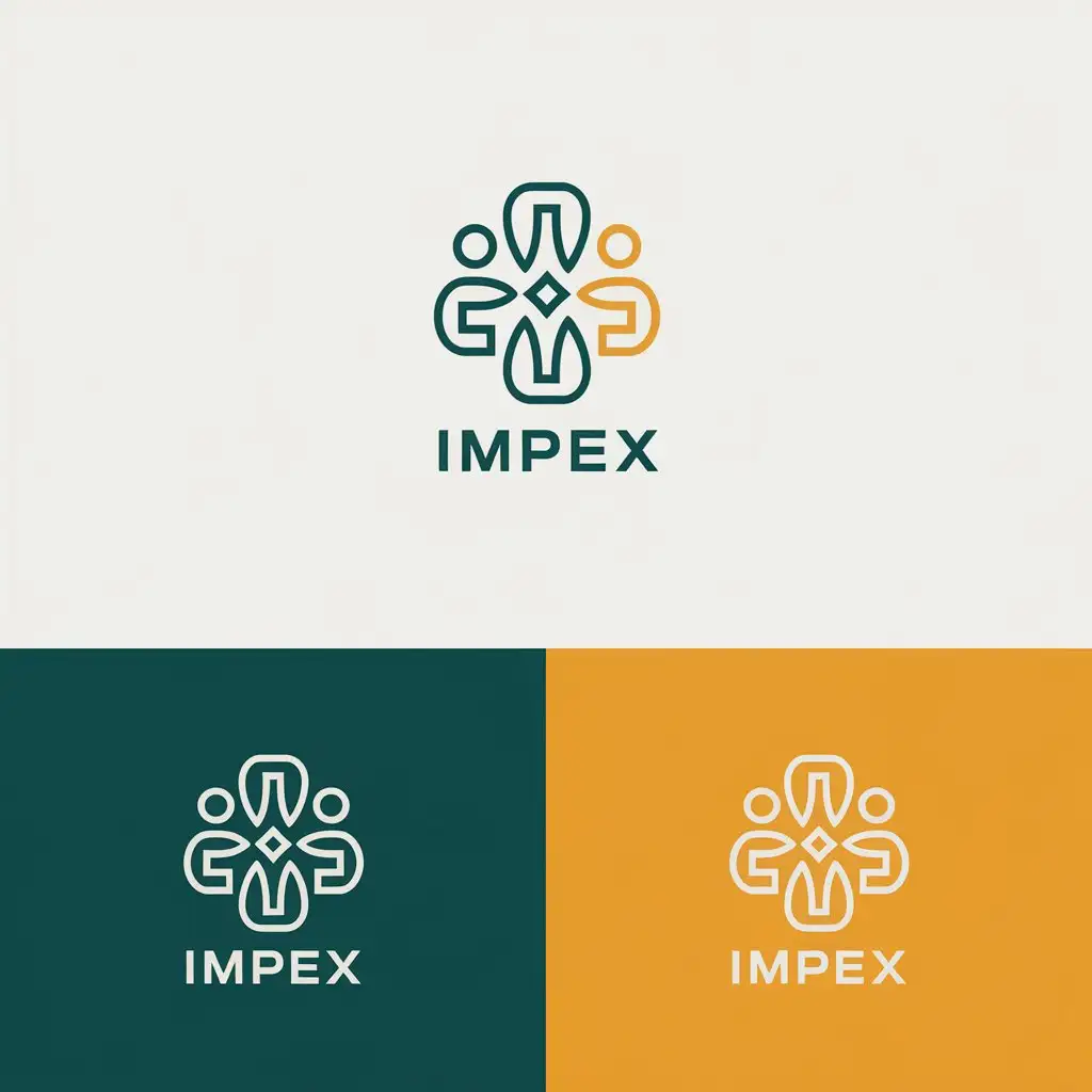 LOGO Design for Impex Business Synergy with Vector Aesthetics and Vibrant Color Palette