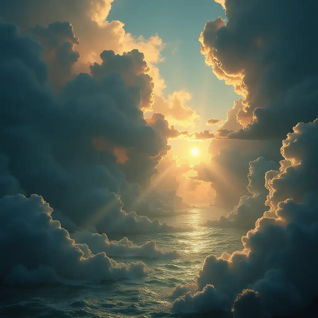 Create an image showing the concept of beauty and the sublime