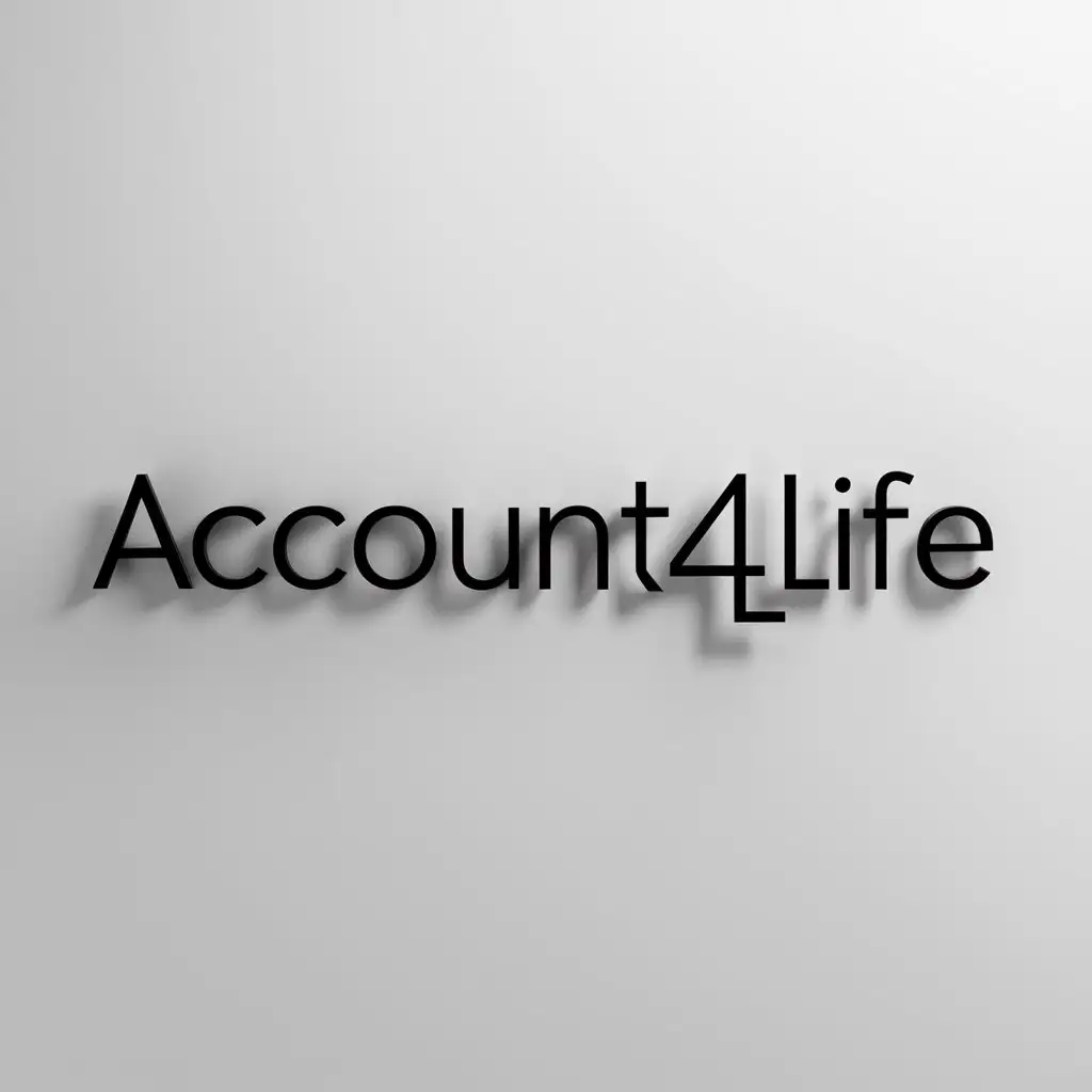 inscription Account4Life on a white background