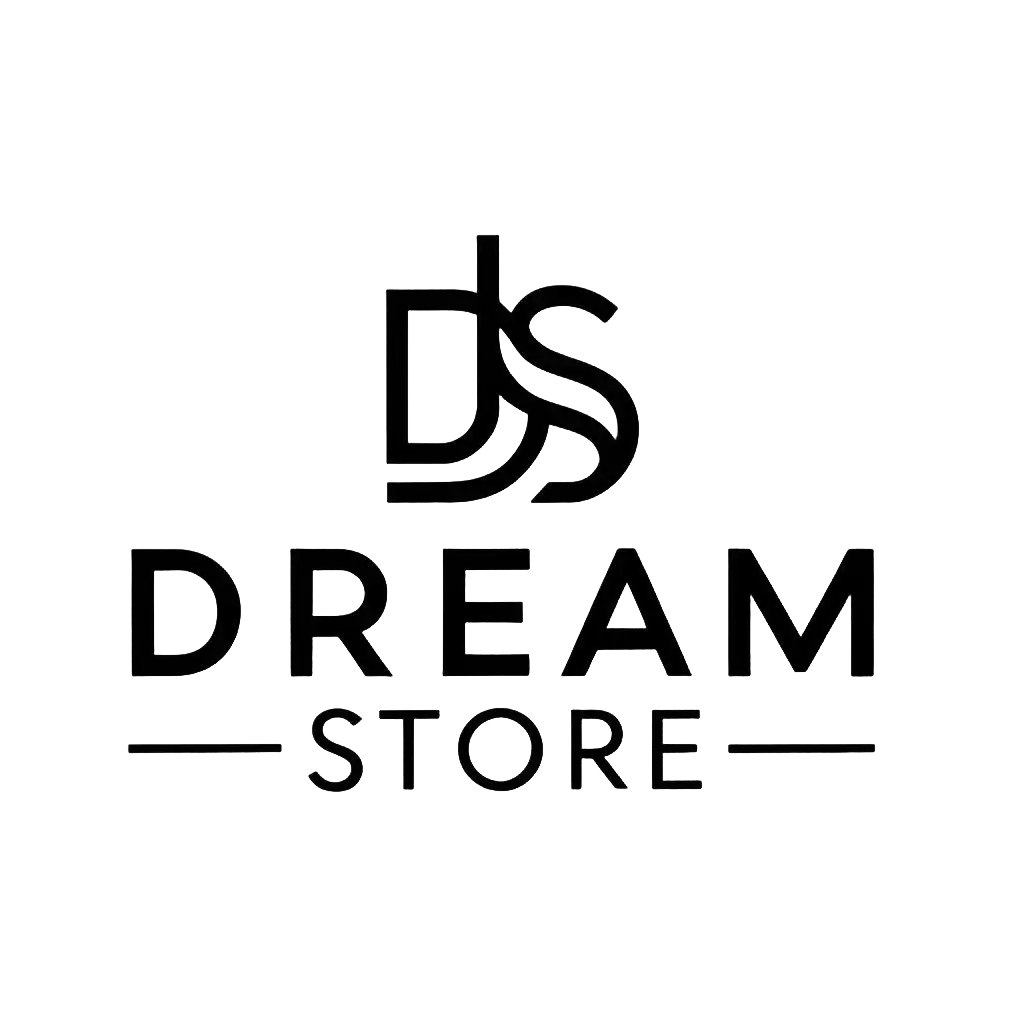 a vector logo design,with the text "DREAM STORE", main symbol:DS,Moderate,be used in Real Estate industry,clear background