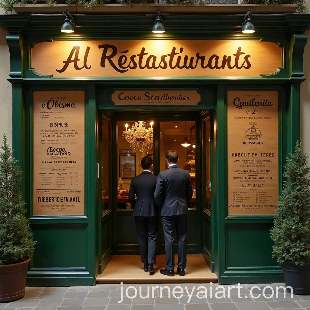 Modernista-Restaurant-in-BarcelonaAI-Art-Prompt-Expansion-with-Wooden-Signage-and-Period-Costume-Entrance