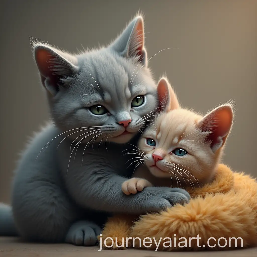 Family-Embracing-Their-Little-Gray-AdventureLoving-Cat