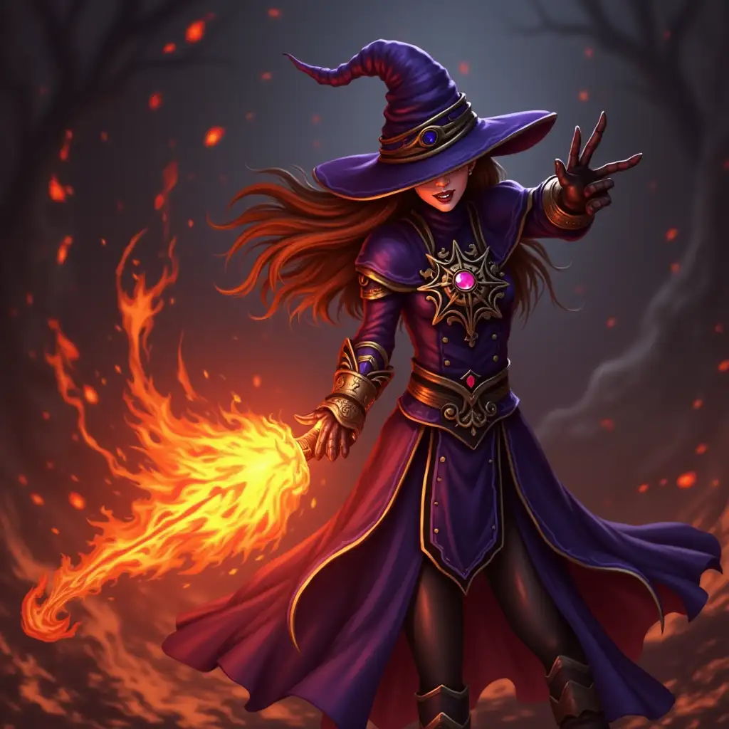 (Wizard101) A Witch of Death and Fire battling Lost Soul (Wizard101)