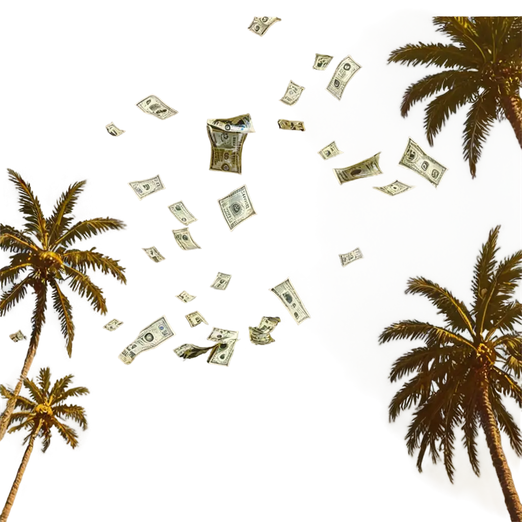 Surreal-GTAInspired-PNG-Image-with-Floating-Dollar-Bills-in-Urban-Environment