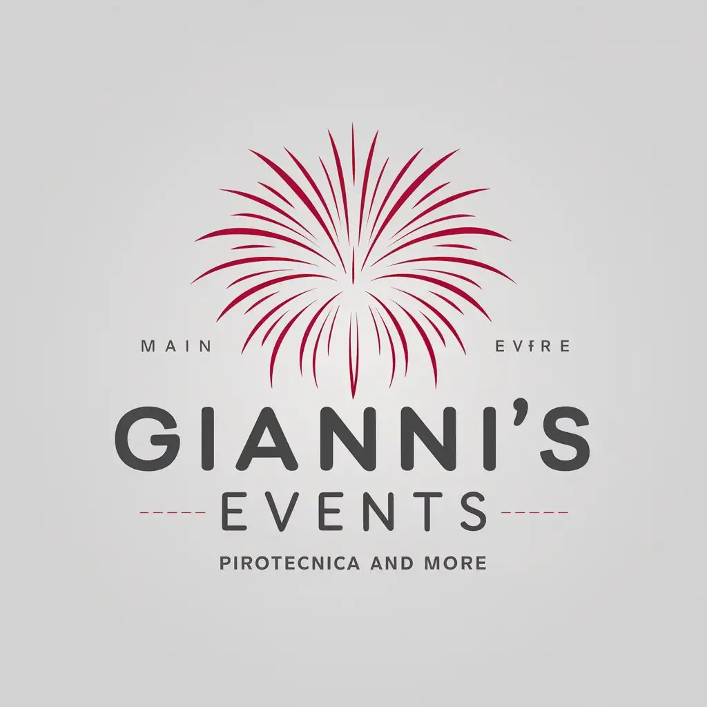 LOGO Design For Giannis Events Dynamic Fireworks Theme on Clear Background