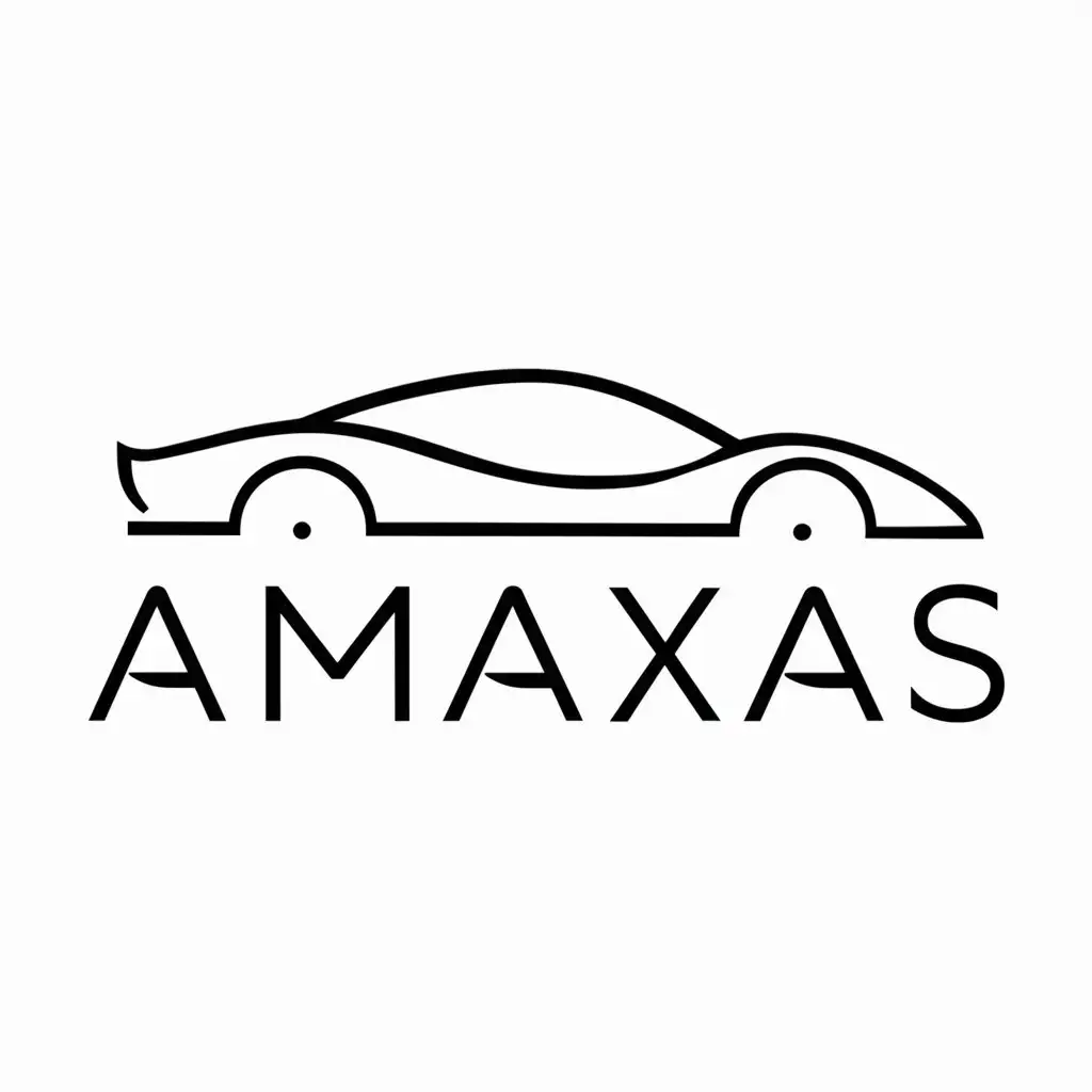 LOGO Design for Amaxas Minimalistic Car Symbol for Automotive Industry with Clear Background