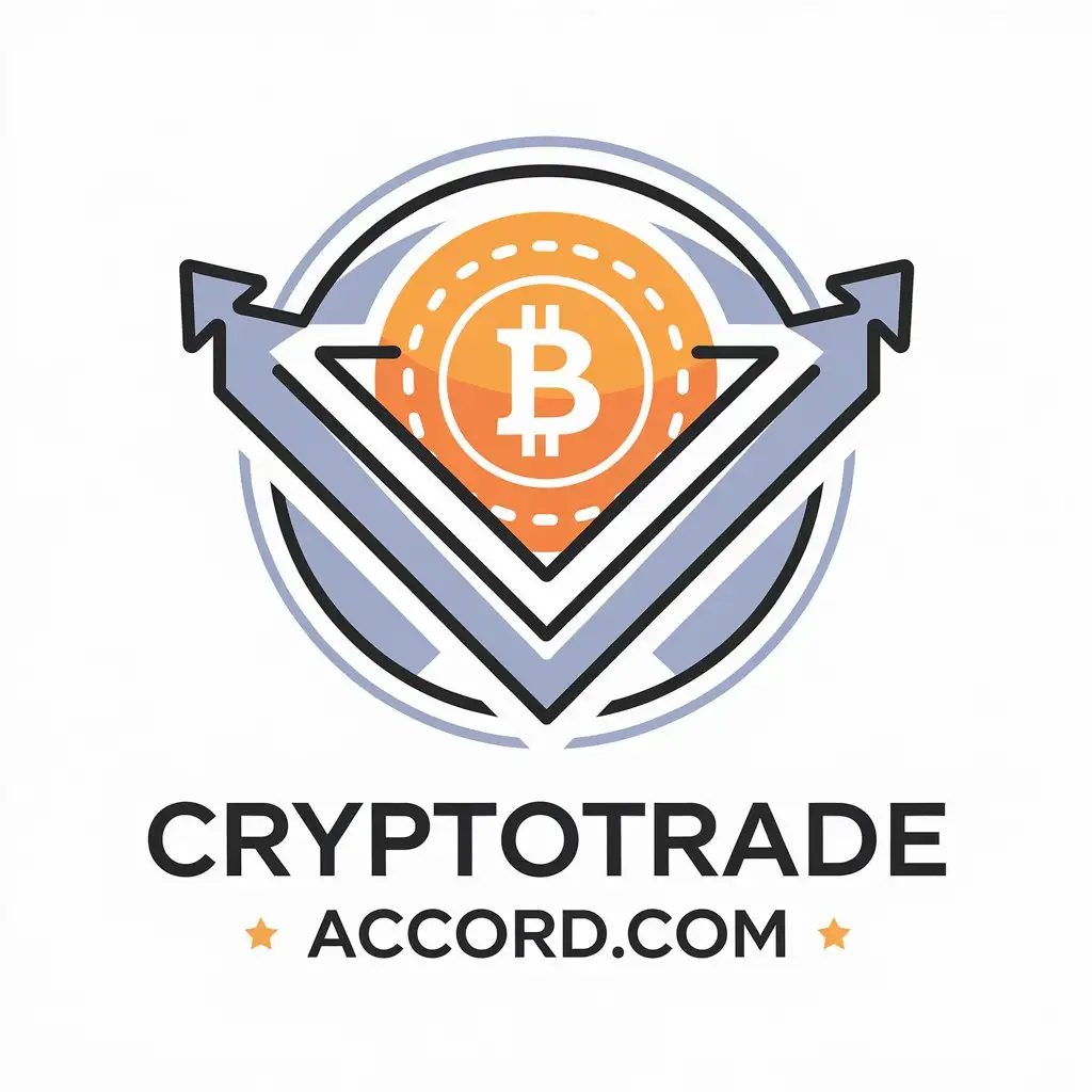 LOGO Design for CryptoTradeAccordcom Modern Finance Industry Theme with Symbolic Crypto Trade Accord