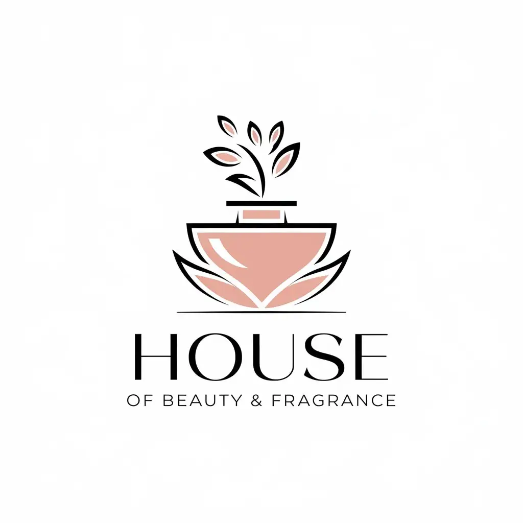 LOGO Design for House of Beauty Fragrance Elegant Modern with Floral and Luxury Motifs